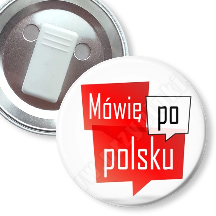 przypinka z żabką Mówię po polsku