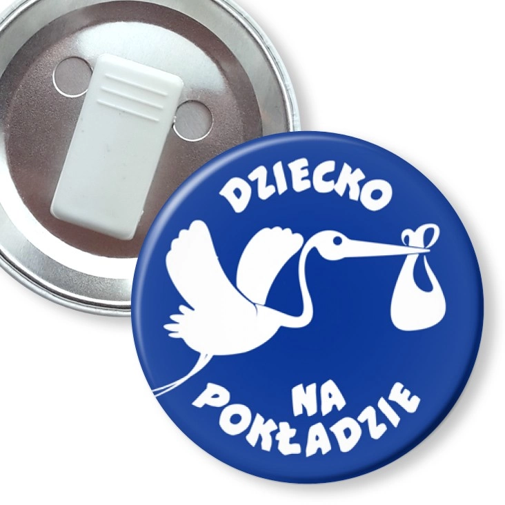 przypinka z żabką Dziecko na pokładzie