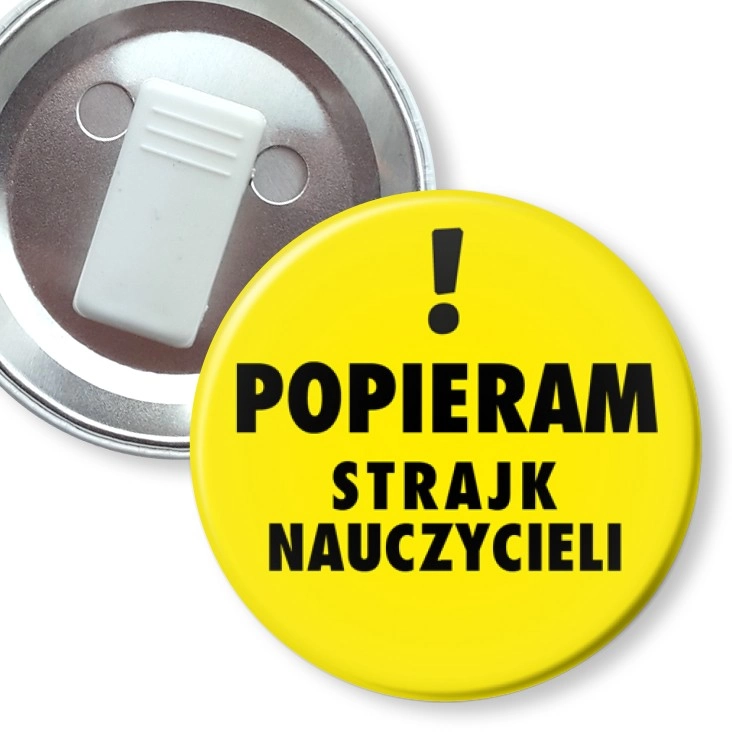 przypinka z żabką Popieram protest