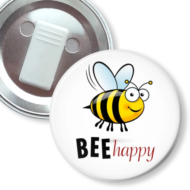 przypinka z żabką Bee happy