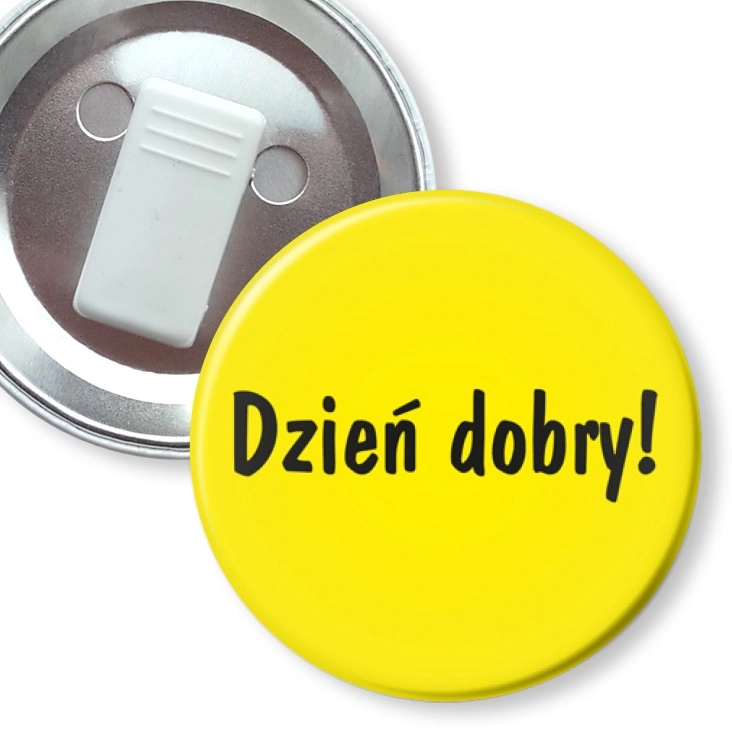 przypinka z żabką Dzień dobry