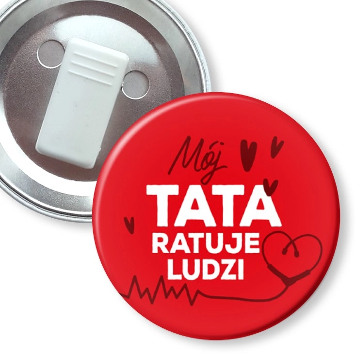 przypinka z żabką Mój tata ratuje