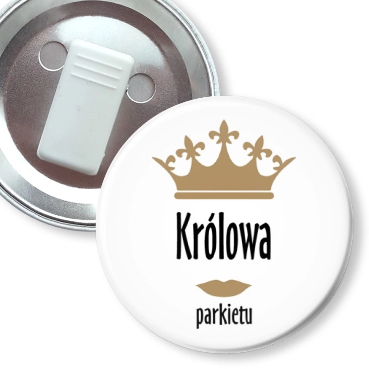 przypinka z żabką Królowa parkietu