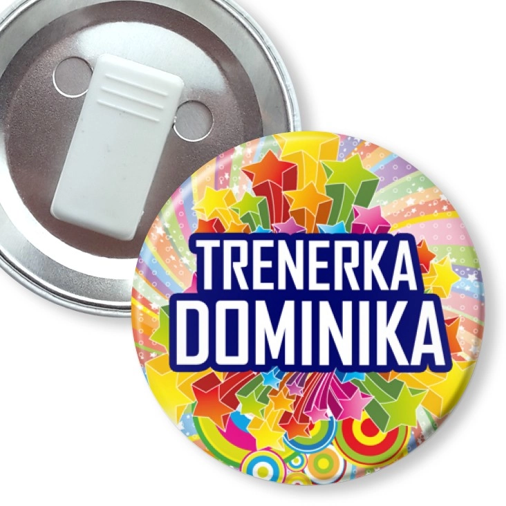 przypinka z żabką Trenerka