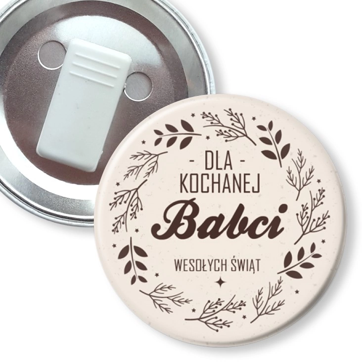 przypinka z żabką Dla Kochanej Babci