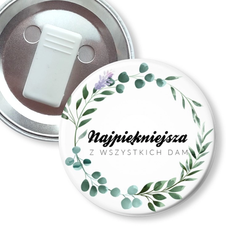 przypinka z żabką Najpiękniejsza z wszystkich dam