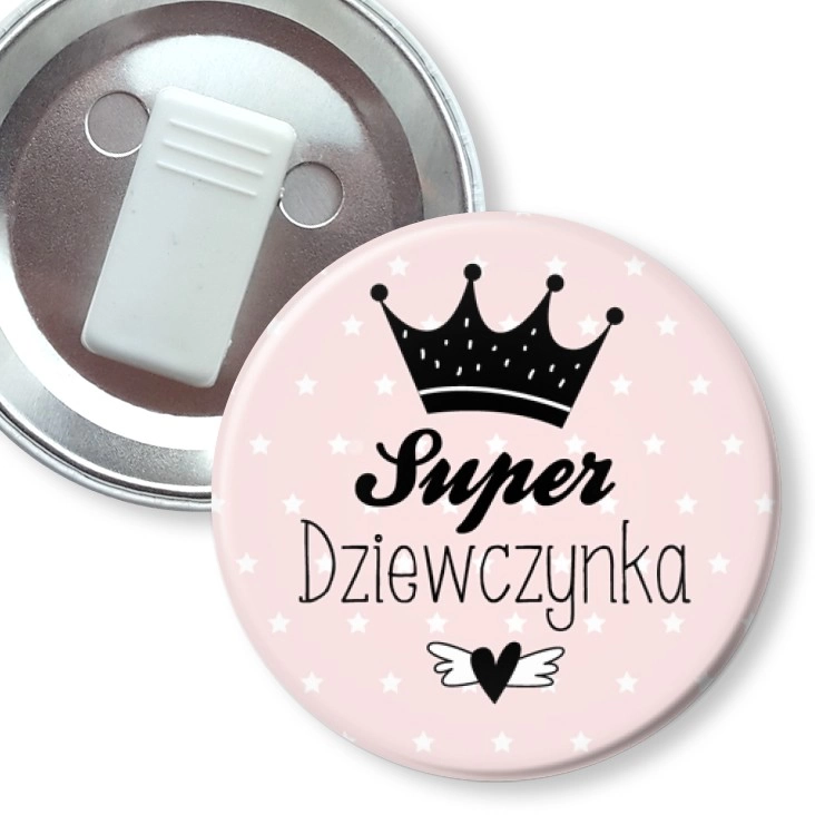 przypinka z żabką Super Dziewczynka