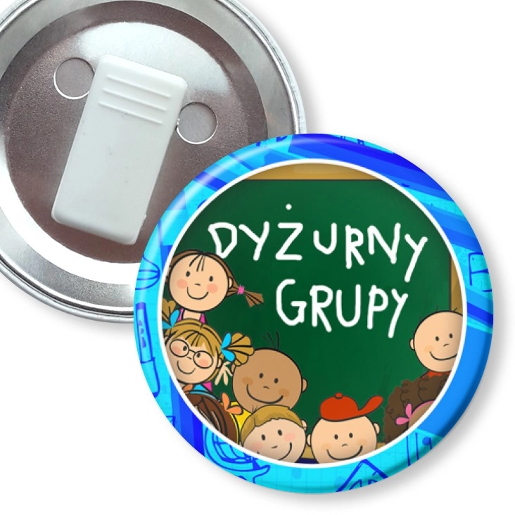 przypinka z żabką Dyżurny grupy obwódka