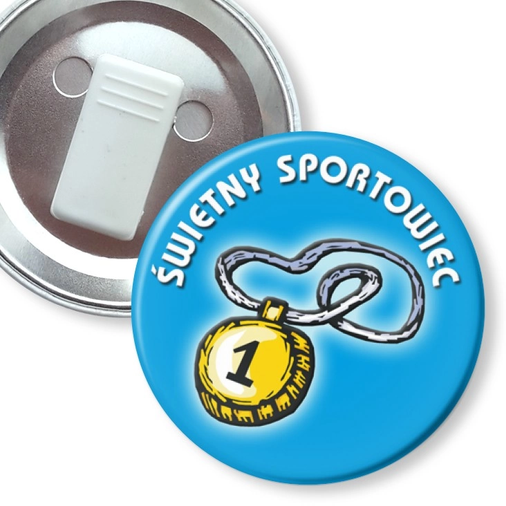 przypinka z żabką Świetny sportowiec