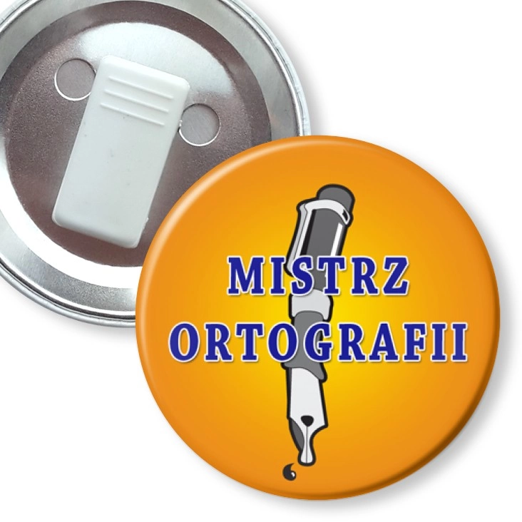 przypinka z żabką Mistrz ortografii