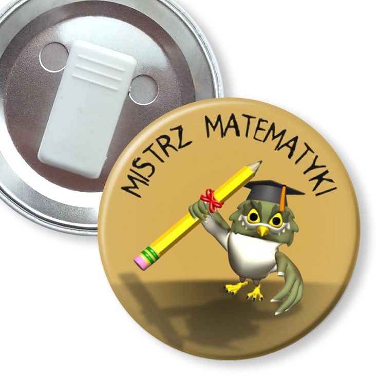 przypinka z żabką Mistrz matematyki