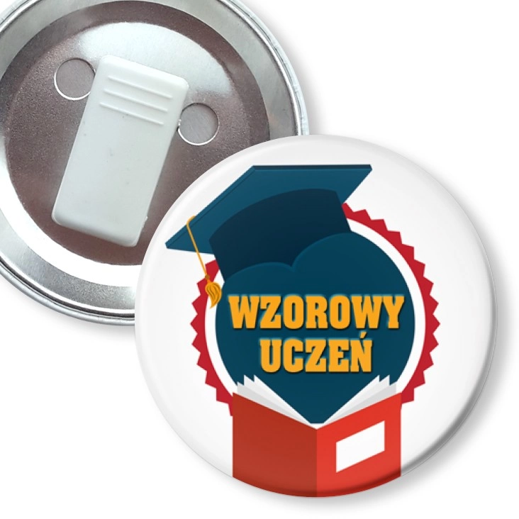 przypinka z żabką Wzorowy Uczeń