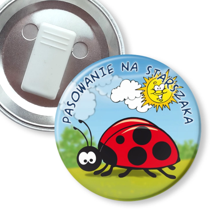 przypinka z żabką Pasowanie na przedszkolaka