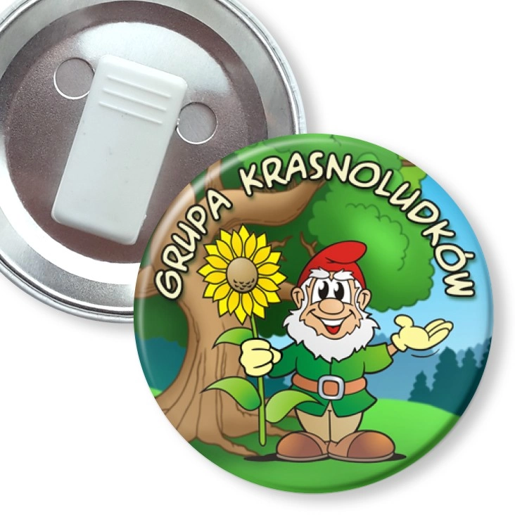 przypinka z żabką Grupa krasnoludków