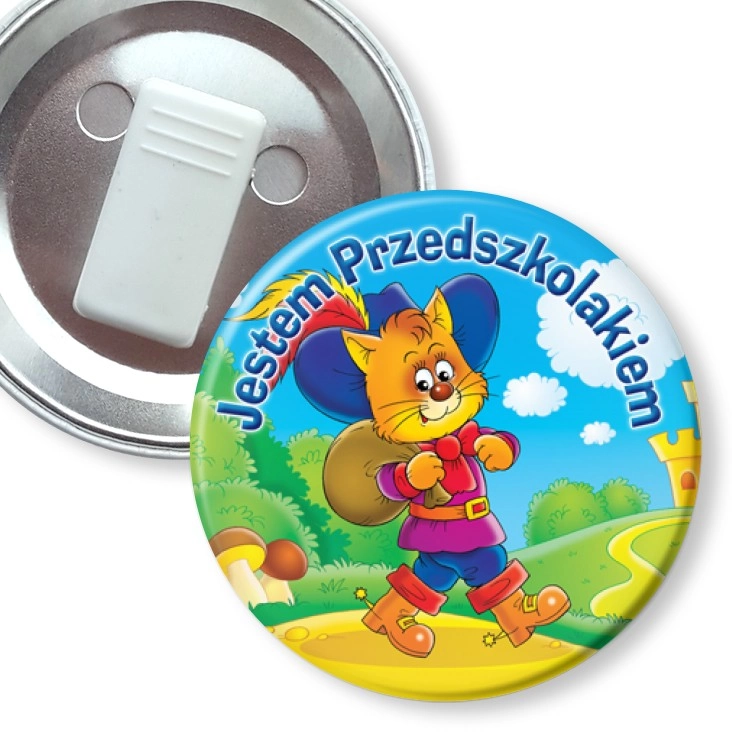 przypinka z żabką Kot w butach