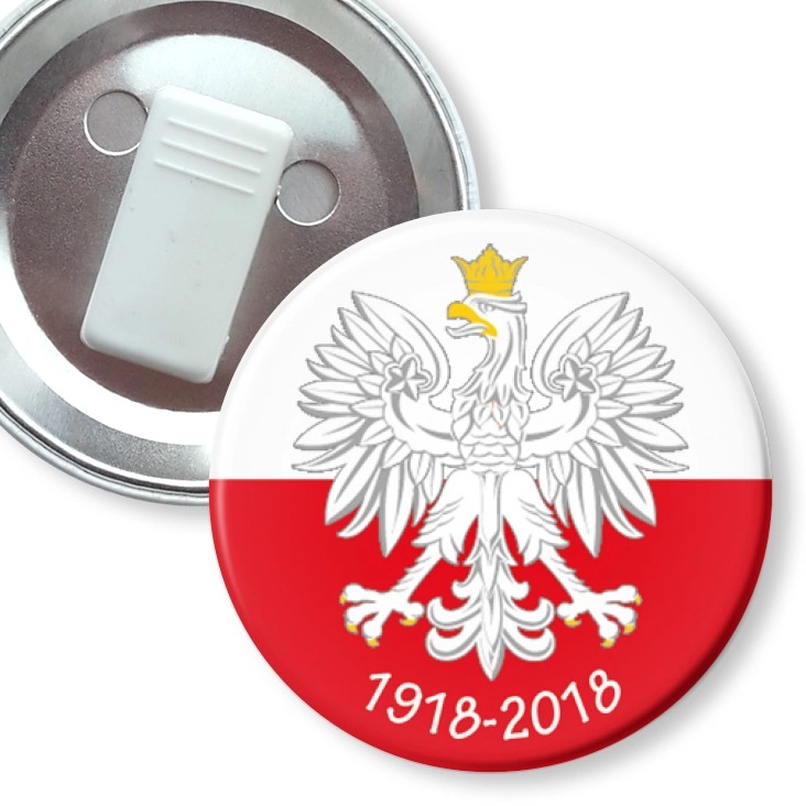 przypinka z żabką 100 lat Niepodległości