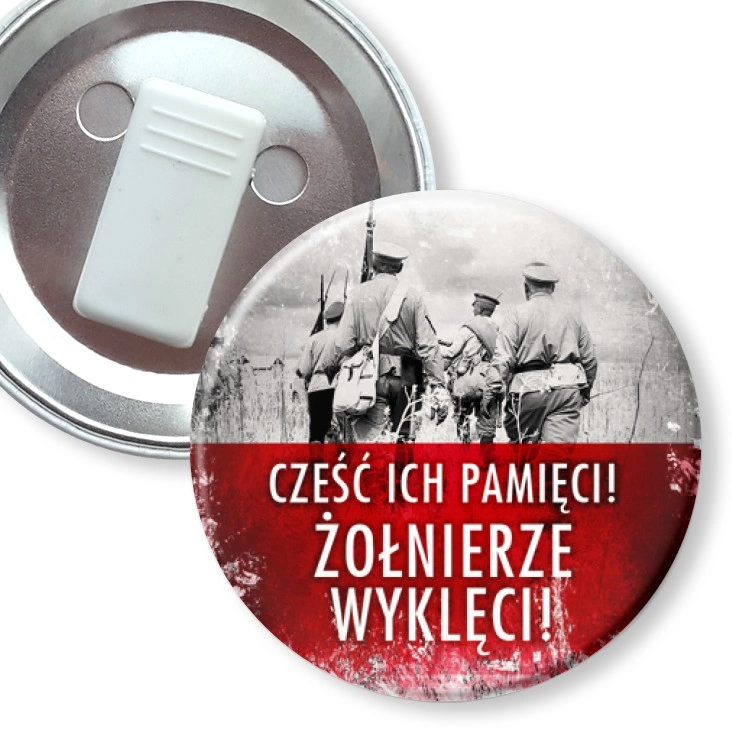 przypinka z żabką Cześć Ich pamięci Żołnierze Wyklęci