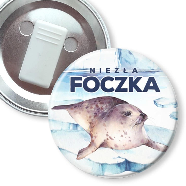 przypinka z żabką Niezła foczka