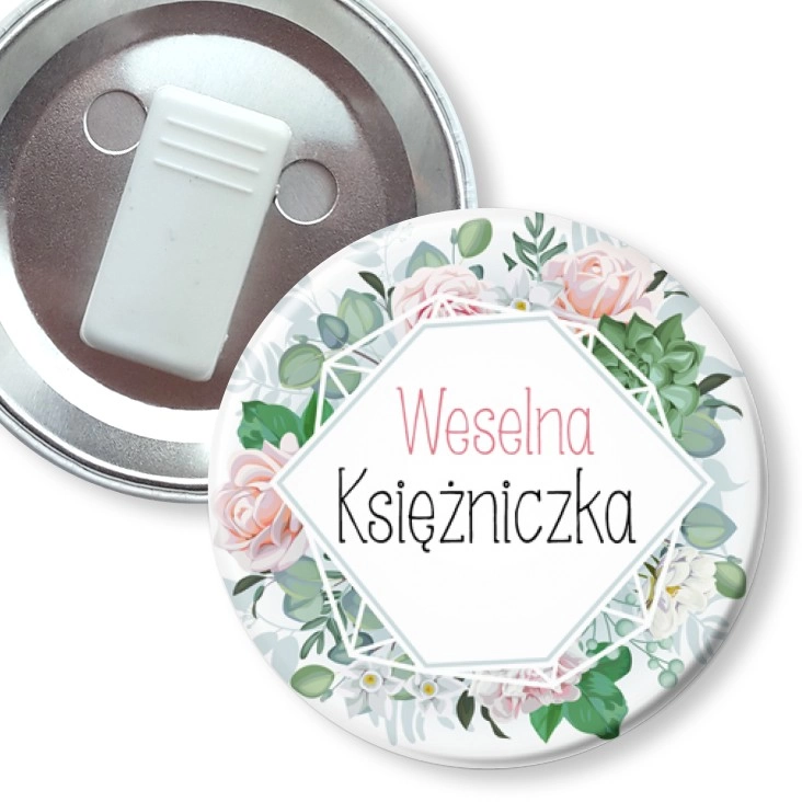 przypinka z żabką Weselna Księżniczka