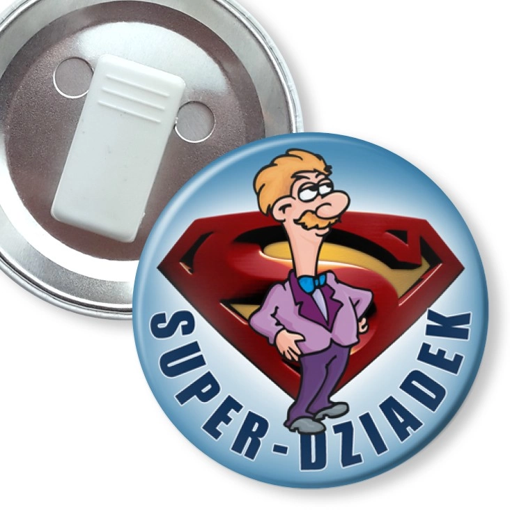 przypinka z żabką Super-Dziadek