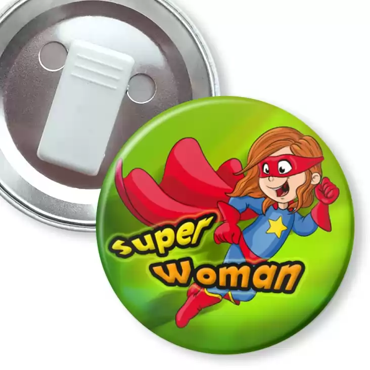 przypinka z żabką Super Woman
