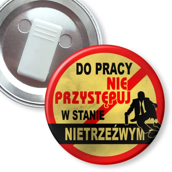 przypinka z żabką Do pracy