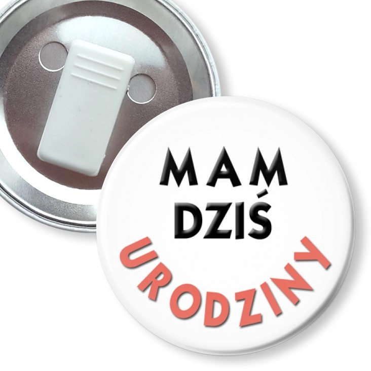 przypinka z żabką Mam dziś urodziny