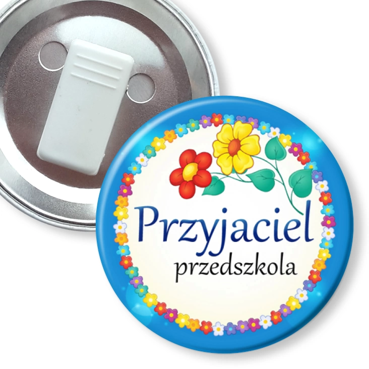 przypinka z żabką Przyjaciel Przedszkola