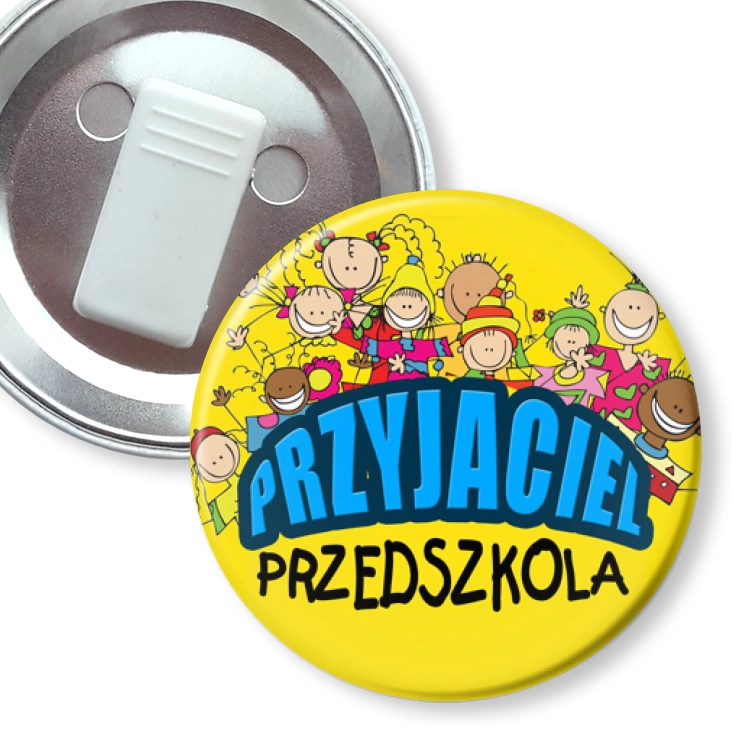 przypinka z żabką Przyjaciel Przedszkola