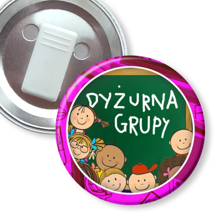 przypinka z żabką Dyżurna Grupy