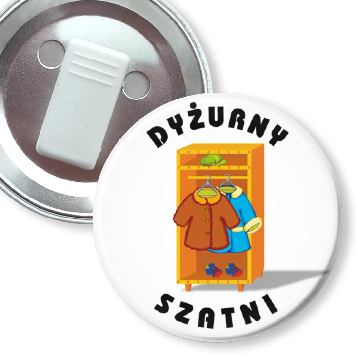 przypinka z żabką Dyżurny szatni