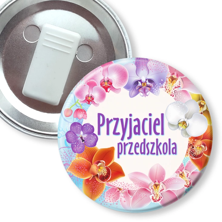 przypinka z żabką Przyjaciel przedszkola