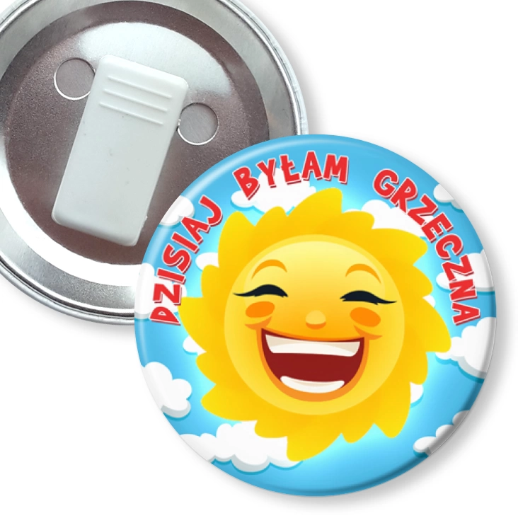 przypinka z żabką Dzisiaj byłam grzeczna