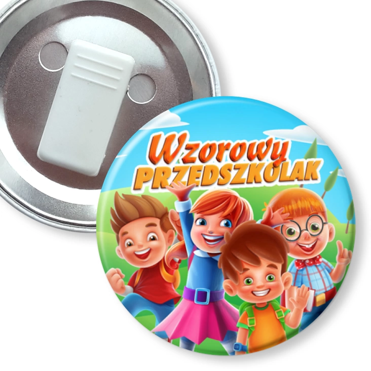 przypinka z żabką Odznaka wzorowego przedszkolaka