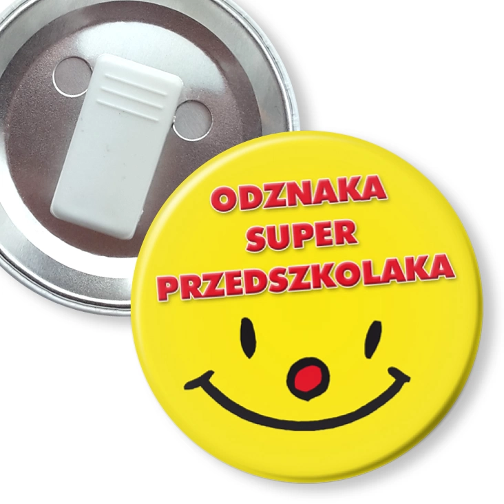 przypinka z żabką Odznaka Super Przedszkolaka