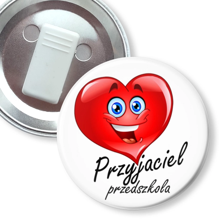 przypinka z żabką Przyjaciel Przedszkola