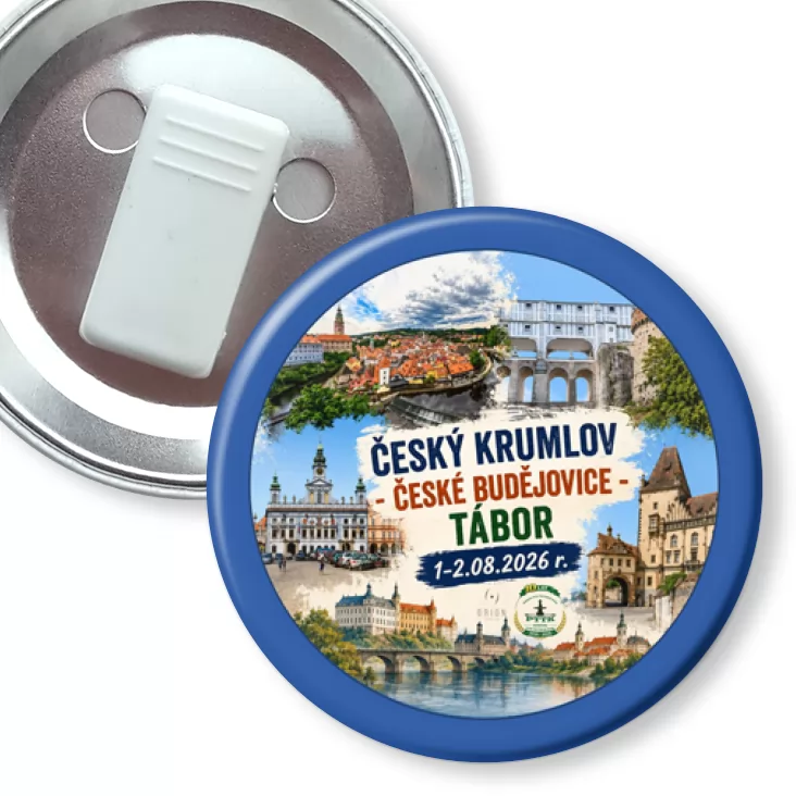 przypinka z żabką PTTK Nysa Cesky Krumlov Budejovice Tabor