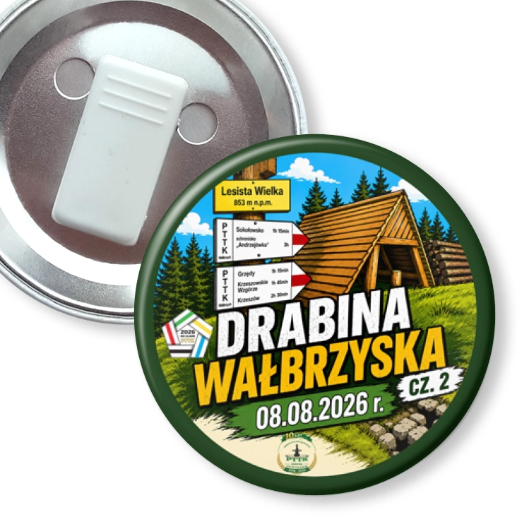 przypinka z żabką PTTK Nysa Drabina Wałbrzyska