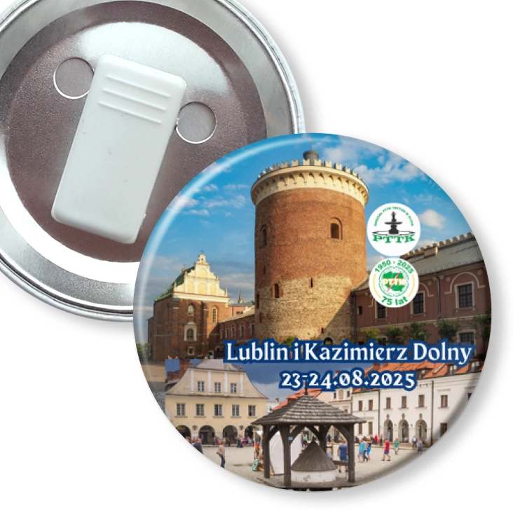 przypinka z żabką PTTK Nysa Lublin i Kazimierz Dolny