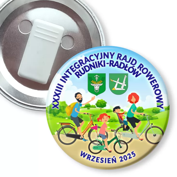 przypinka z żabką Rajd rowerowy Rudniki Radłów