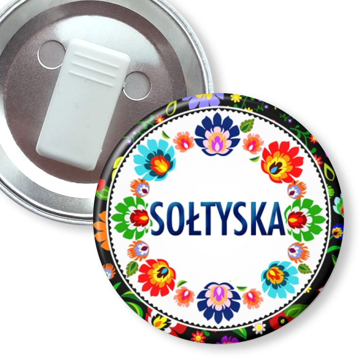 przypinka z żabką Sołtyska folk