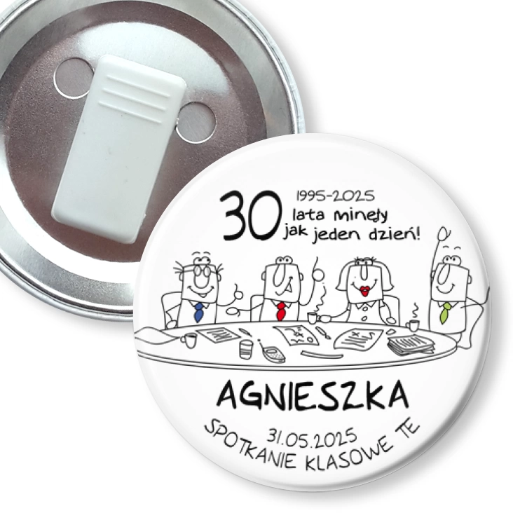 przypinka z żabką Spotkanie klasowe TE 2025