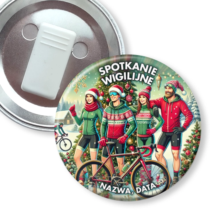 przypinka z żabką Spotkanie wigilijne kolarzy