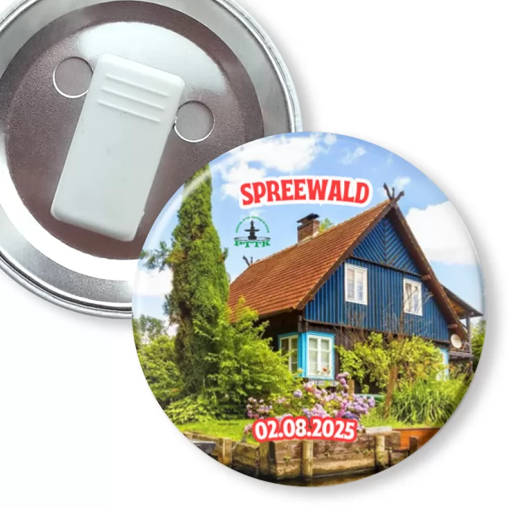 przypinka z żabką Spreewald w sierpniu PTTK Nysa