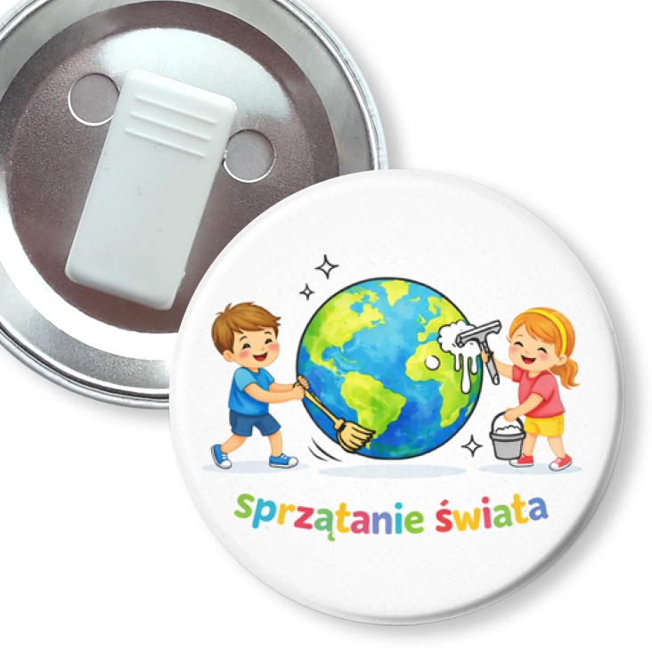 przypinka z żabką Sprzątanie Świata