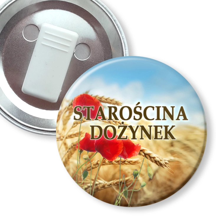 przypinka z żabką STAROŚCINA DOŻYNEK