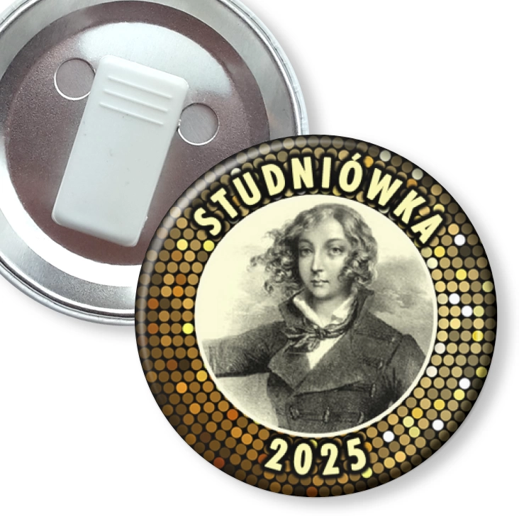 przypinka z żabką Studniówka Emilia Plater