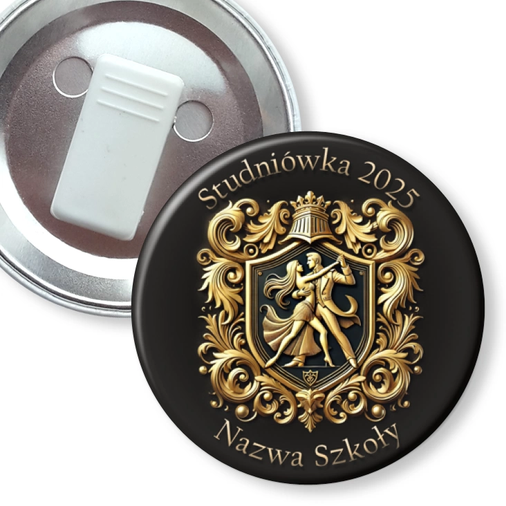 przypinka z żabką Studniówka Herbowa