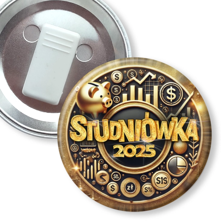 przypinka z żabką Studniówka profil ekonomiczny