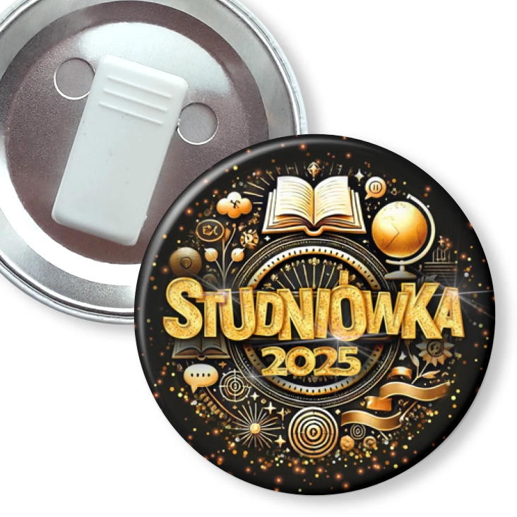 przypinka z żabką Studniówka profil językowy